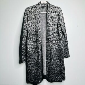 Athleta Black Ombre Sweater Wool Cashmere Open Cardigan Women Size Small